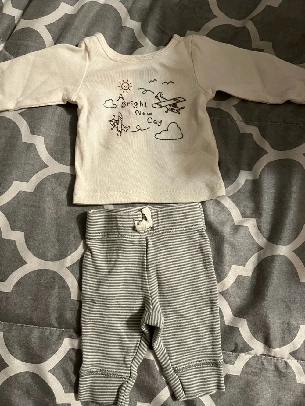 Carter's Yellow Lightning Bolt Zip-Front Footed One-Piece